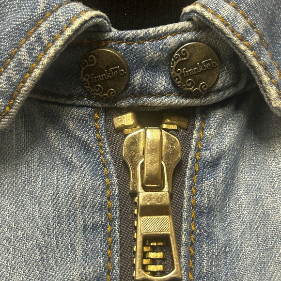 Frankie B. Jean denim zip up dress , size 0 made in Los Angeles - Picture 16 of 16